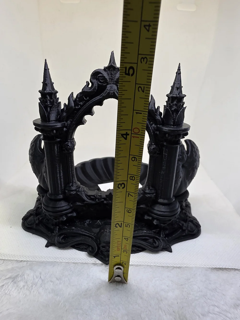 Black Gothic Angel Vanity Soap Dish Jewelry Tray